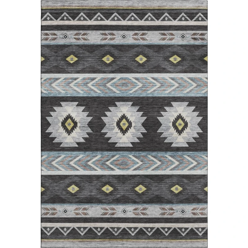 Addison Mayfield Black AMF178 - 8ft. Round Rug