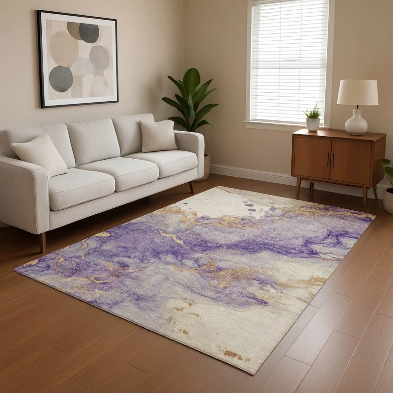 Addison Mayfield Purple AMF1794 - 8ft. Round Rug
