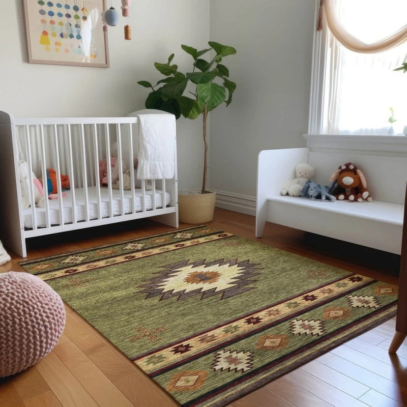 Addison Mayfield Green AMF179 - 8ft. Round Rug