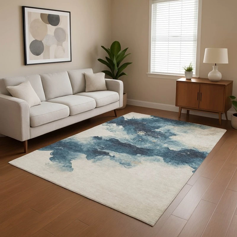 Addison Mayfield Blue AMF1801 - 8ft. Round Rug