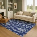 Addison Mayfield Blue AMF1813 - 8ft. Round Rug