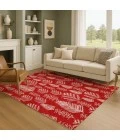 Addison Mayfield Red AMF1813 - 8ft. Round Rug