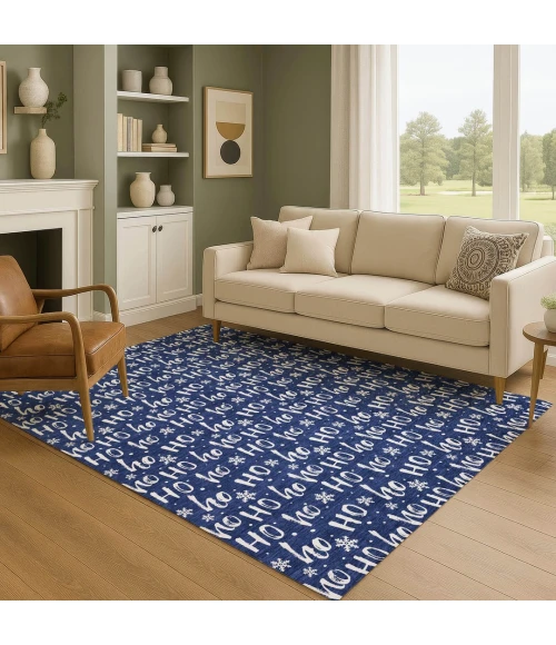 Addison Mayfield Blue AMF1814 - 8ft. Round Rug