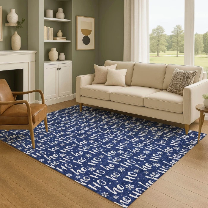Addison Mayfield Blue AMF1814 - 8ft. Round Rug