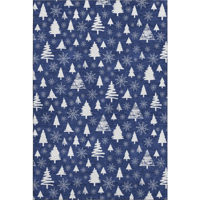 Addison Mayfield Blue AMF1815 - 8ft. Round Rug