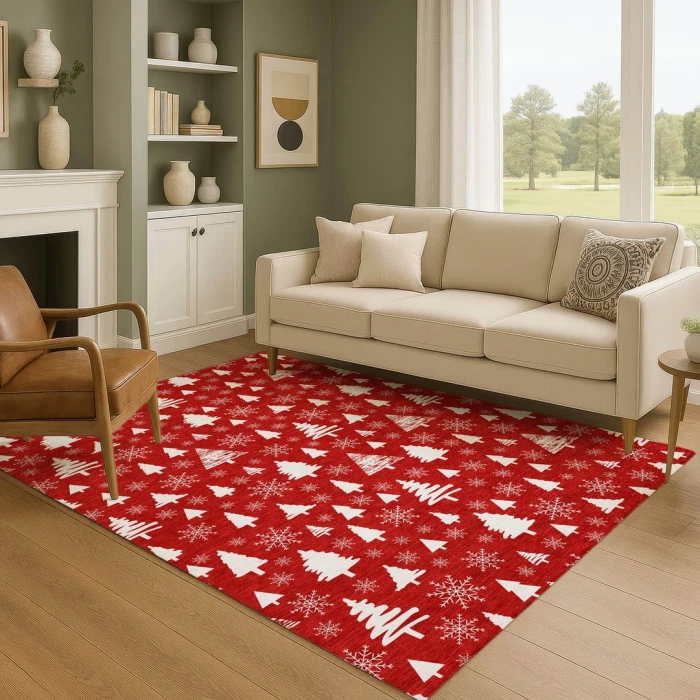 Addison Mayfield Red AMF1815 - 8ft. Round Rug