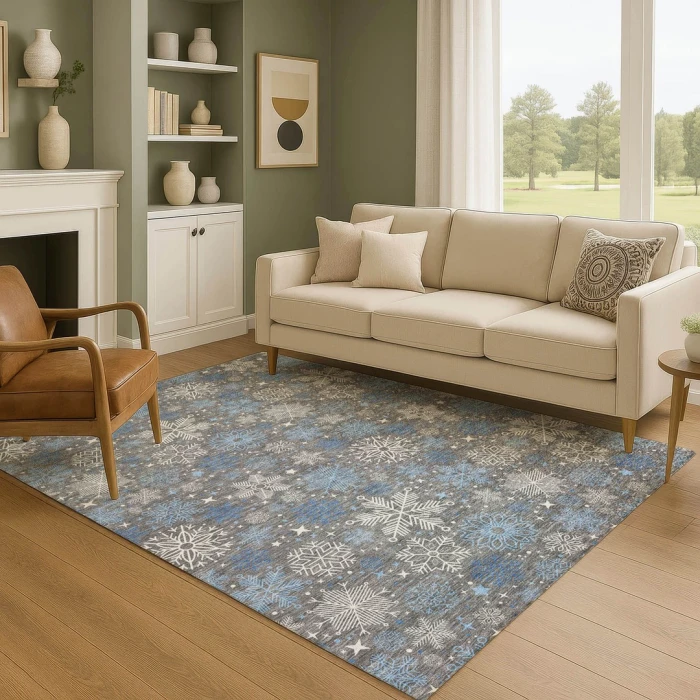 Addison Mayfield Gray AMF1823 - 8ft. Round Rug