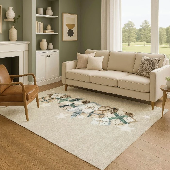 Addison Mayfield Brown AMF1825 - 8ft. Round Rug