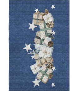Addison Mayfield Blue AMF1825 - 8ft. Round Rug