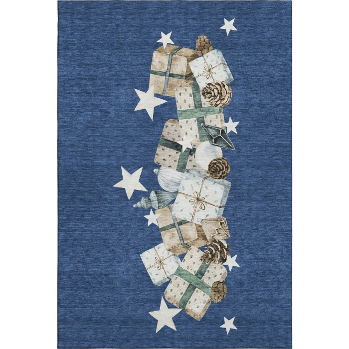 Addison Mayfield Blue AMF1825 - 8ft. Round Rug