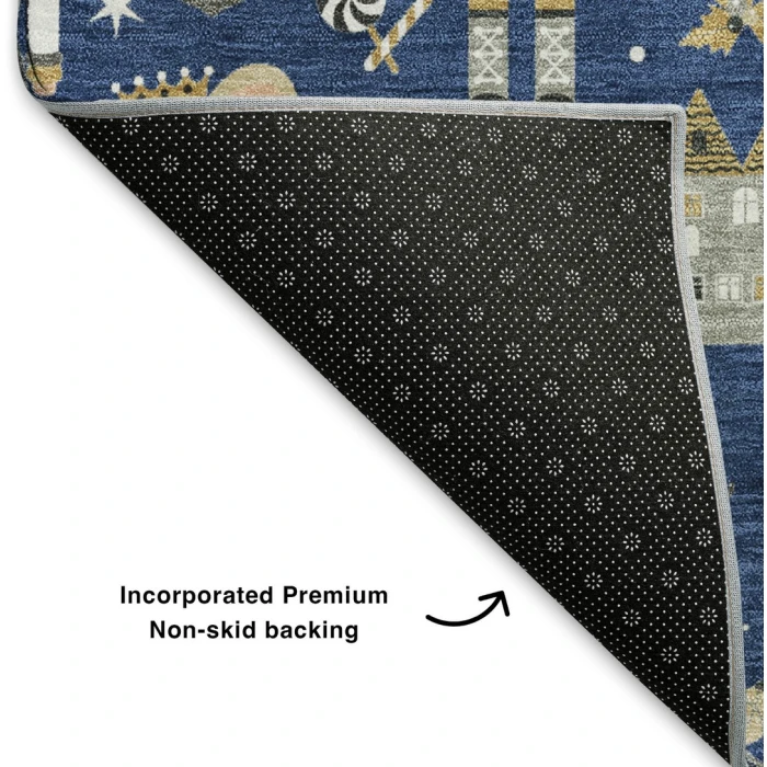 Addison Mayfield Blue AMF1827 - 8ft. Round Rug
