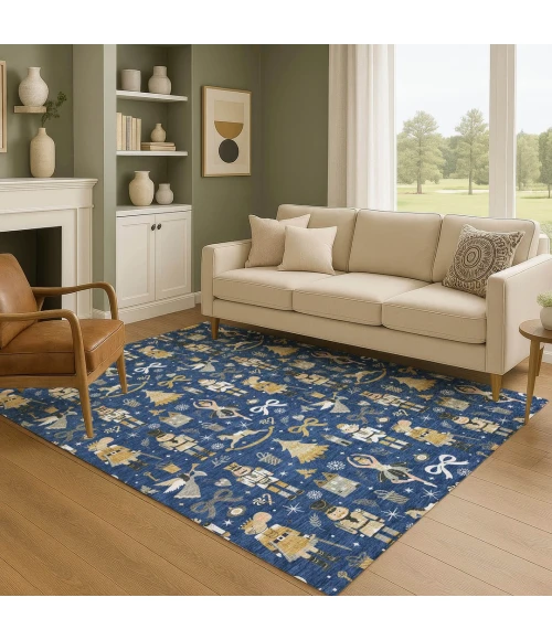 Addison Mayfield Blue AMF1827 8ft. x 10ft. Rect. Rug