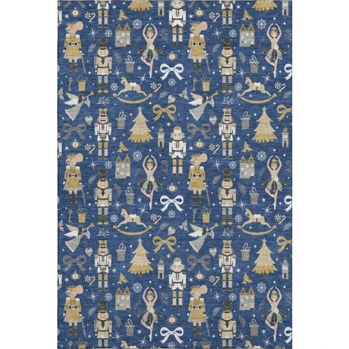 Addison Mayfield Blue AMF1827 - 8ft. Round Rug