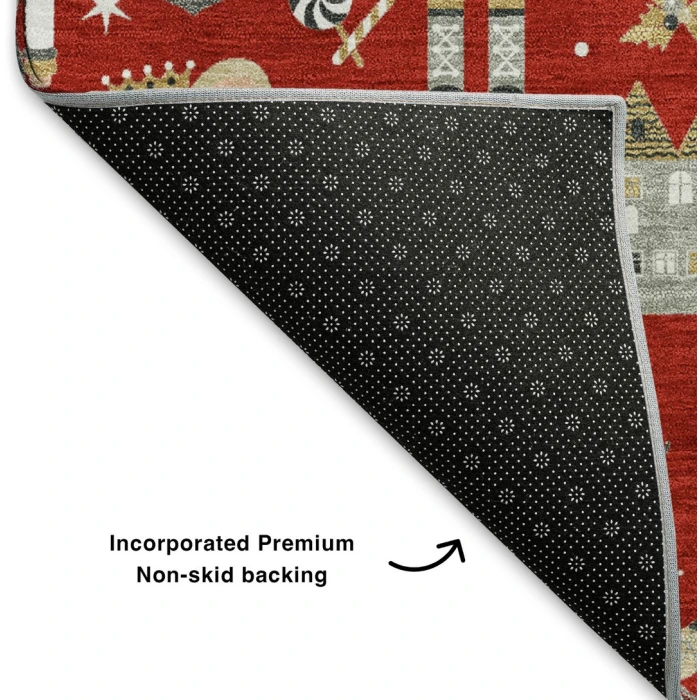 Addison Mayfield Red AMF1827 - 8ft. Round Rug