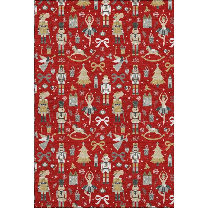 Addison Mayfield Red AMF1827 - 8ft. Round Rug
