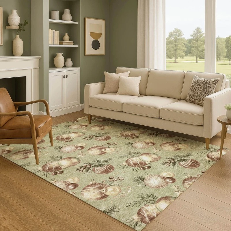 Addison Mayfield Green AMF1828 - 8ft. Round Rug