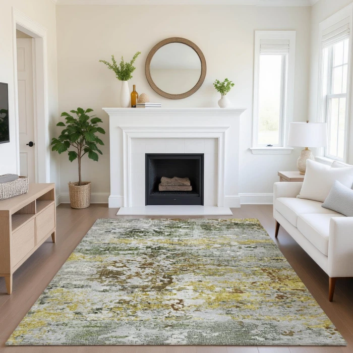 Addison Mayfield Gold AMF1830 - 8ft. Round Rug