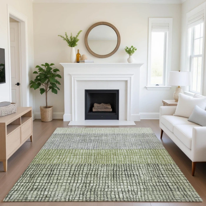 Addison Mayfield Green AMF1831 - 8ft. Round Rug