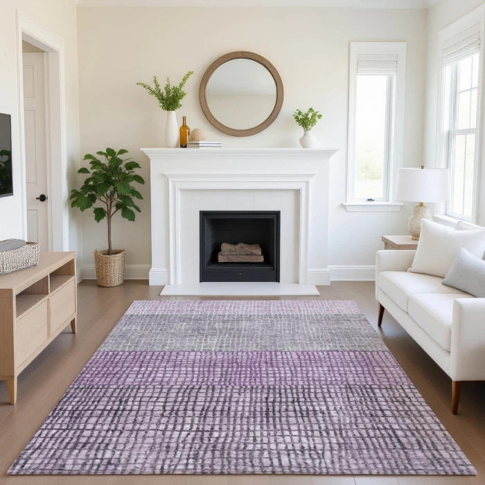 Addison Mayfield Purple AMF1831 - 8ft. Round Rug
