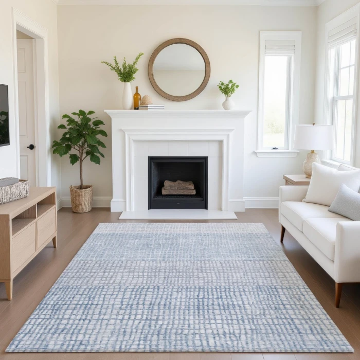 Addison Mayfield Blue AMF1831 - 8ft. Round Rug