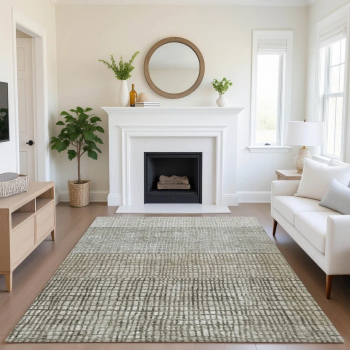Addison Mayfield Brown AMF1831 - 8ft. Round Rug