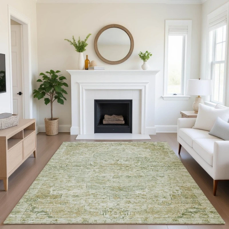 Addison Mayfield Green AMF1832 - 8ft. Round Rug