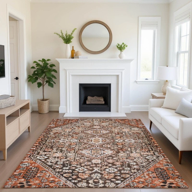 Addison Mayfield Brown AMF1834 - 8ft. Round Rug