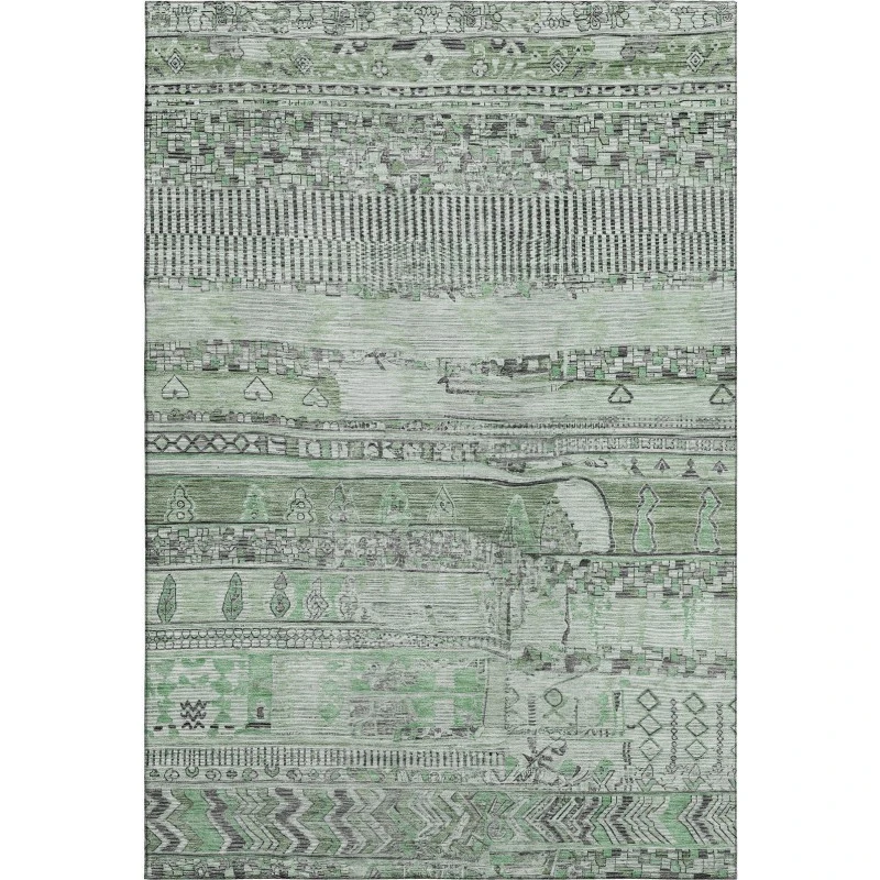 Addison Mayfield Green AMF1835 - 8ft. Round Rug