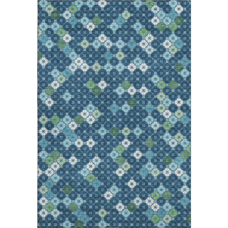 Addison Mayfield Blue AMF1837 - 8ft. Round Rug