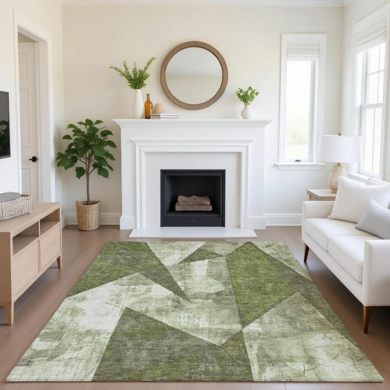 Addison Mayfield Green AMF1838 - 8ft. Round Rug