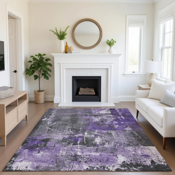Addison Mayfield Purple AMF1839 - 8ft. Round Rug