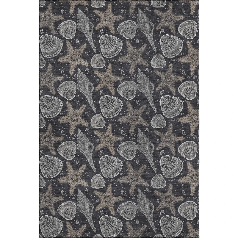 Addison Mayfield Black AMF183 - 8ft. Round Rug
