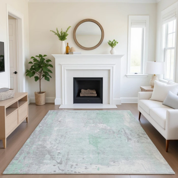 Addison Mayfield Green AMF1840 - 8ft. Round Rug