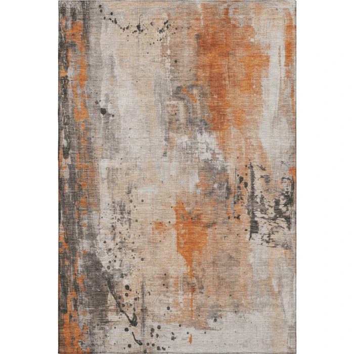 Addison Mayfield Orange AMF1840 - 8ft. Round Rug