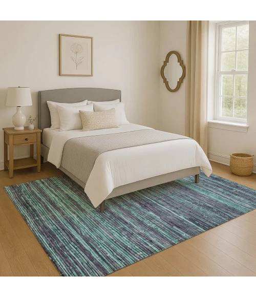Addison Mayfield Teal AMF1846 - 8ft. Round Rug