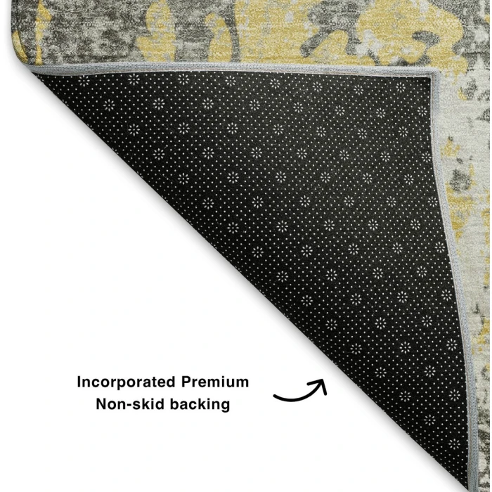 Addison Mayfield Gold AMF1848 - 8ft. Round Rug