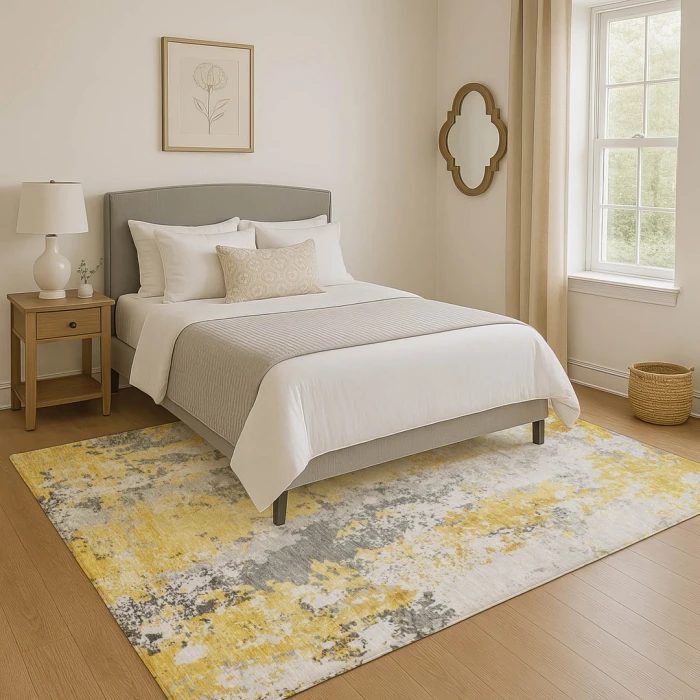 Addison Mayfield Gold AMF1848 - 8ft. Round Rug