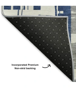 Addison Mayfield Blue AMF1849 - 8ft. Round Rug