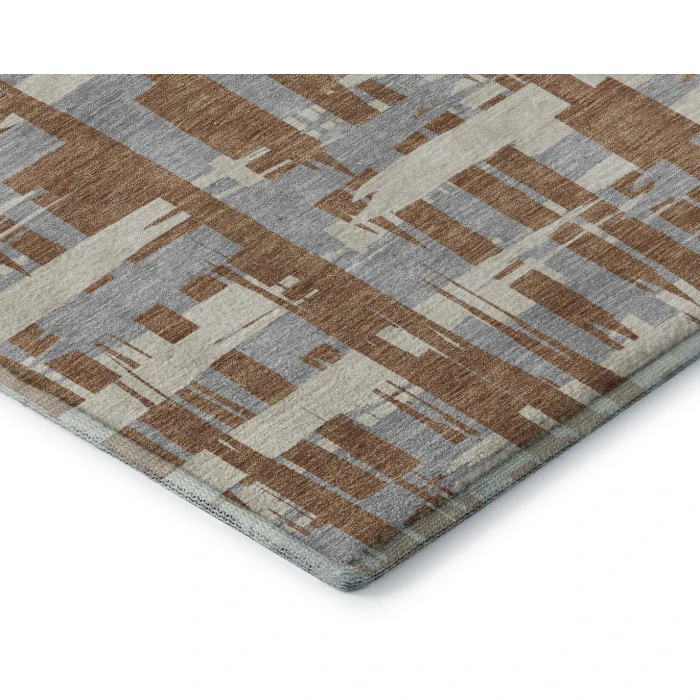 Addison Mayfield Orange AMF1849 - 8ft. Round Rug