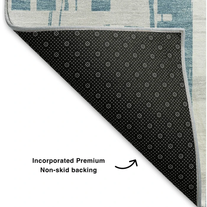 Addison Mayfield Teal AMF1849 - 8ft. Round Rug