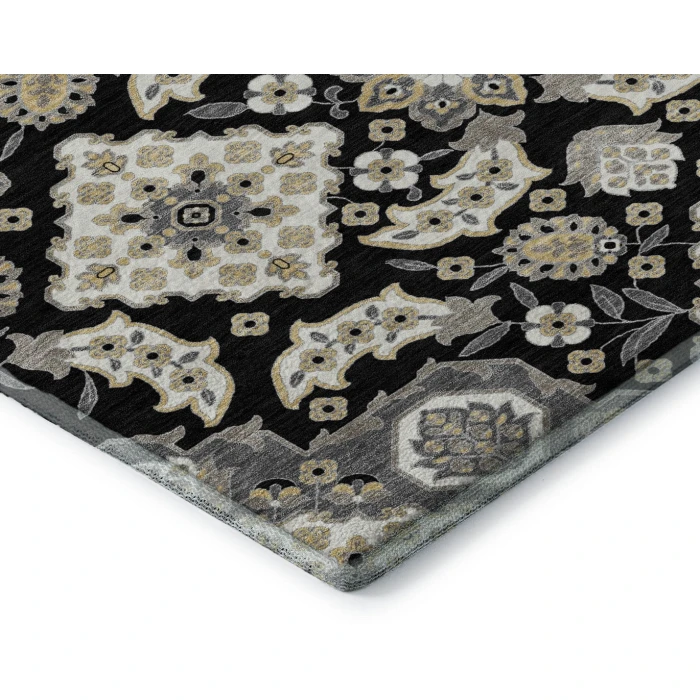 Addison Mayfield Black AMF1853 - 8ft. Round Rug