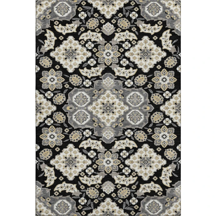 Addison Mayfield Black AMF1853 - 8ft. Round Rug