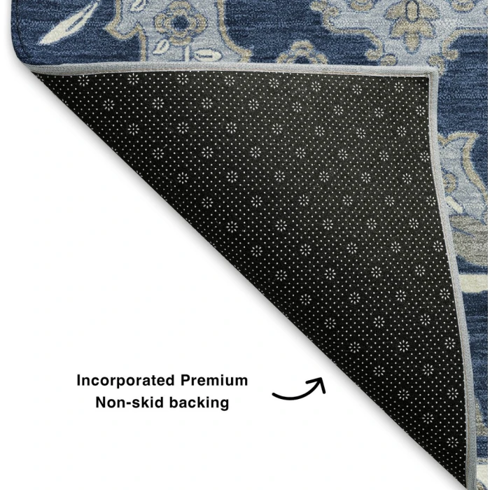 Addison Mayfield Blue AMF1853 - 8ft. Round Rug