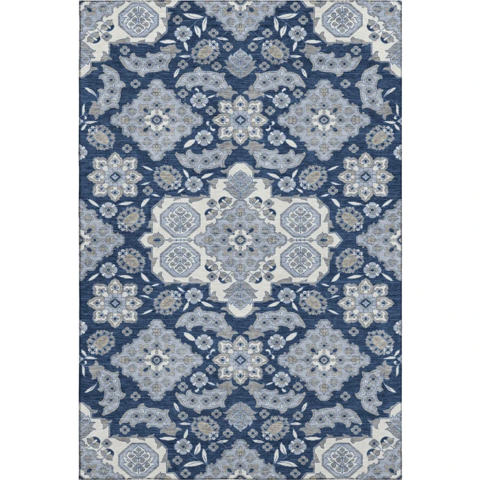 Addison Mayfield Blue AMF1853 - 8ft. Round Rug