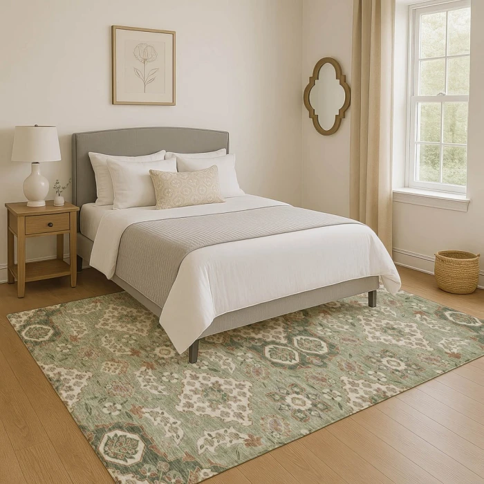 Addison Mayfield Green AMF1853 - 8ft. Round Rug