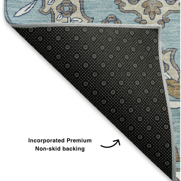 Addison Mayfield Blue AMF1853 - 8ft. Round Rug