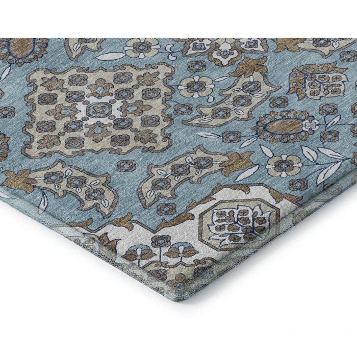Addison Mayfield Blue AMF1853 - 8ft. Round Rug