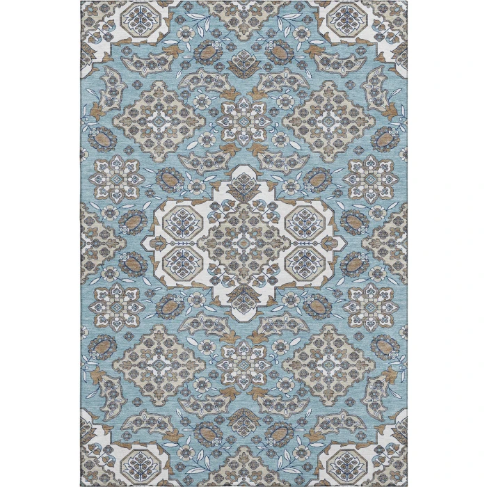 Addison Mayfield Blue AMF1853 - 8ft. Round Rug