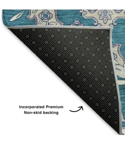 Addison Mayfield Teal AMF1853 - 8ft. Round Rug