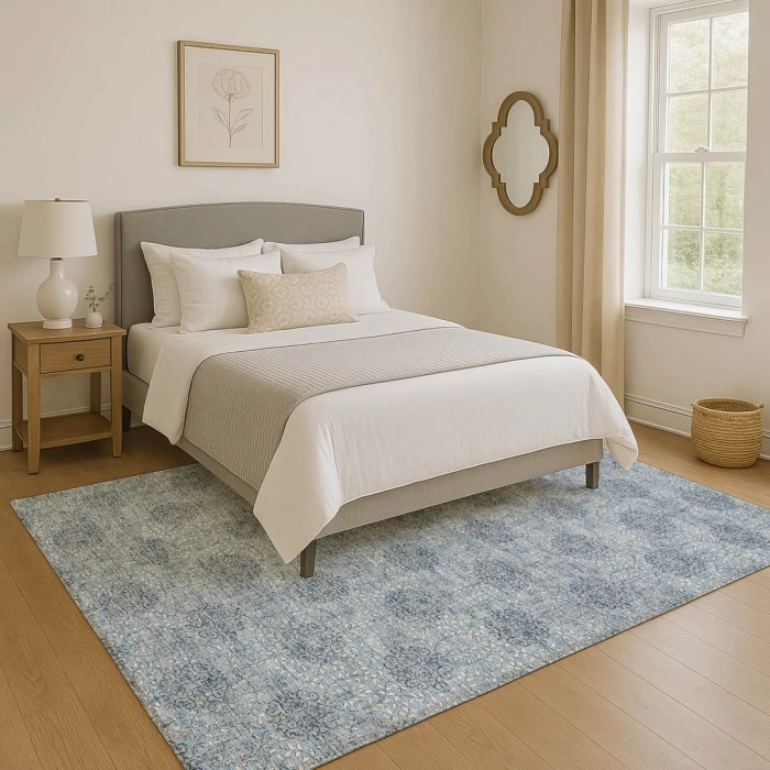 Addison Mayfield Blue AMF1856 - 8ft. Round Rug